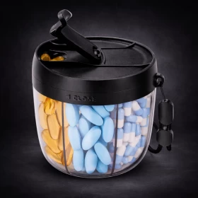 Portable Vitamin Storage Box (Black)