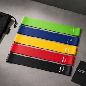 5-Piece Training Band Set with Leg Tension Loops